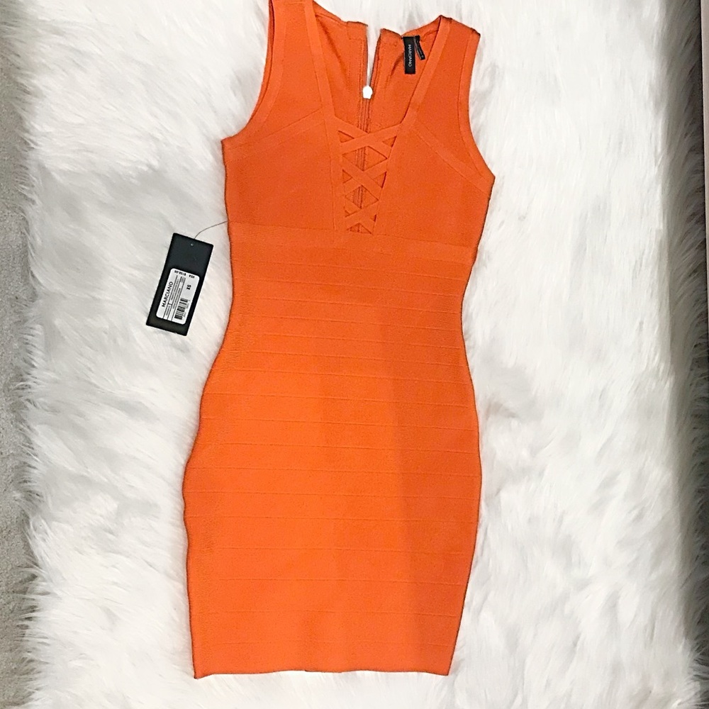 Marciano Orange Bodycon dress